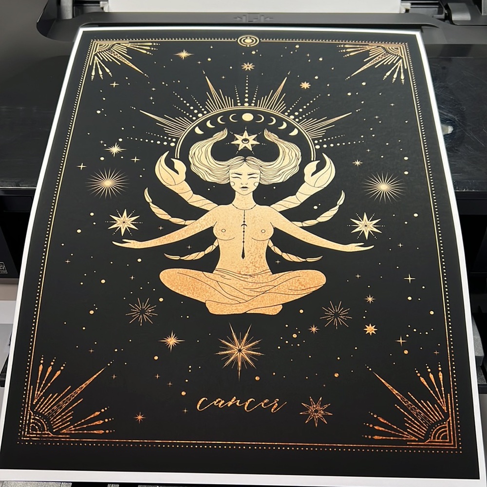 Cancer Wall Art Celestial Zodiac Horoscope Illustration Print Poster Unframed - Picture 9 of 17
